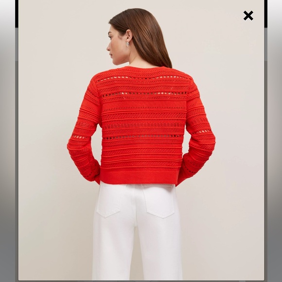 Ann Taylor Pointelle Textured Cardigan - Picture 2 of 6